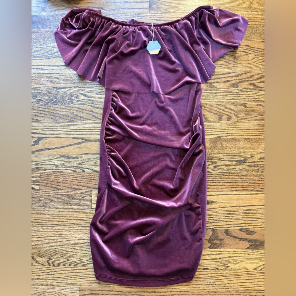 Velvet maternity dress